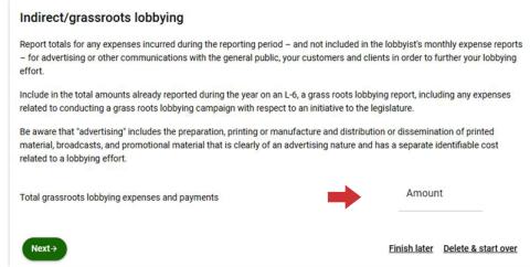 Indirect/grassroots lobbying