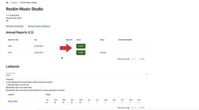 Lobbying dashboard